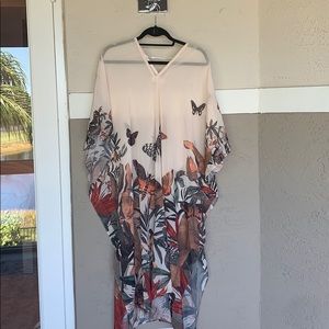 Beautiful chiffon caftan cover up